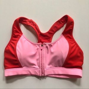 Marika Zipfront Mesh Racerback Sports Bra